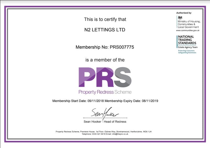 PRS Certificate